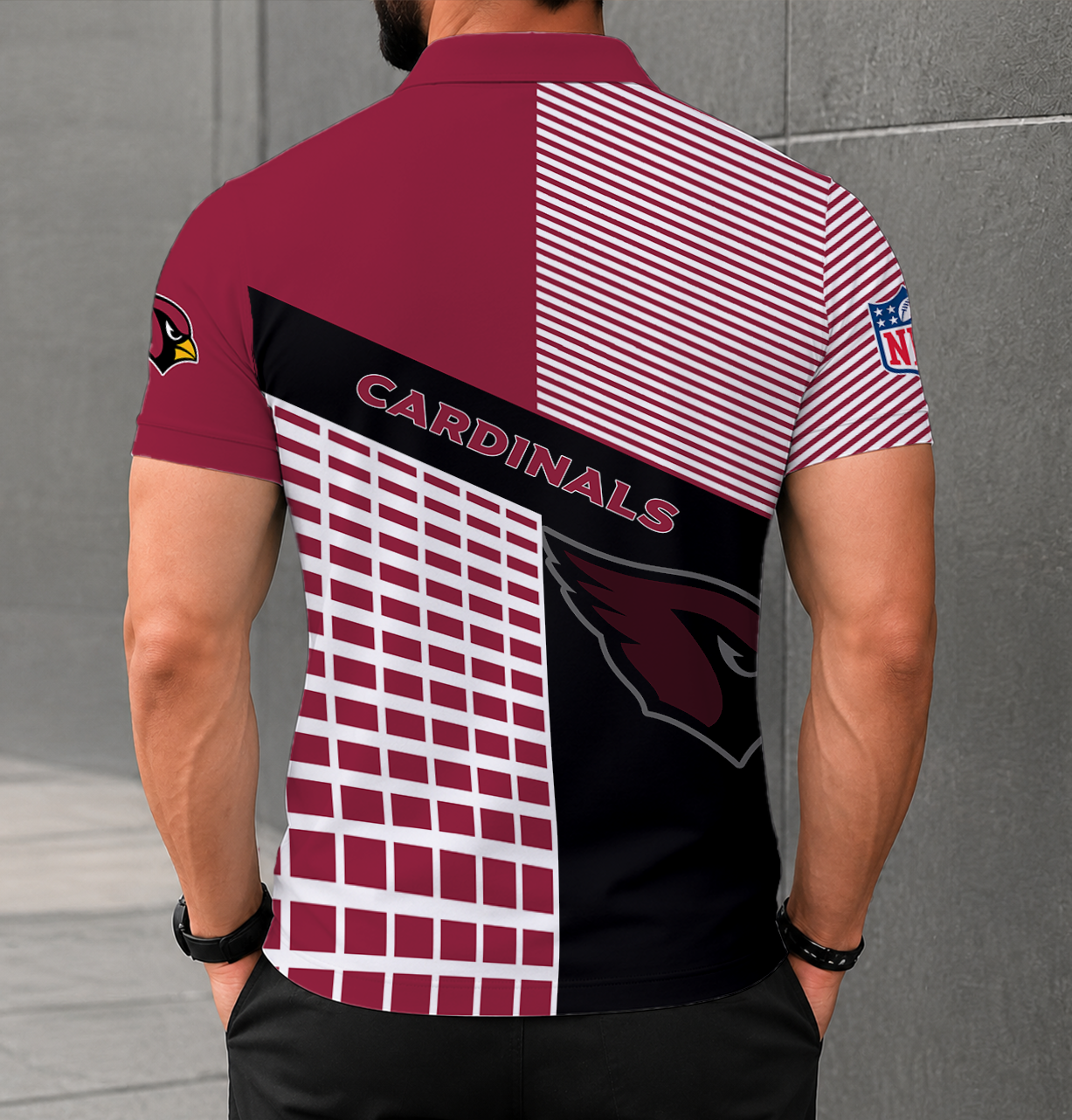 LIMITED EDITION - NEW CUSTOMIZED NFL20 ARC ARIZONA CARDINALS POLO SHIRT
