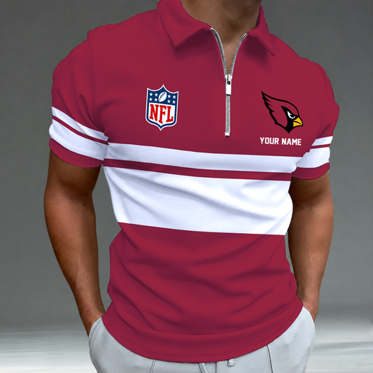 [SPECIAL OFFER] NEW CUSTOMIZED NFL20 ARC ARIZONA CARDINALS ZIP POLO SHIRT