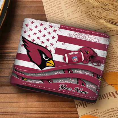 [SPECIAL OFFER] NEW CUSTOMIZED NFL20 ARC ARIZONA CARDINALS LEATHER WALLET