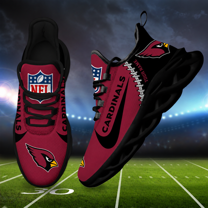 LIMITED EDITION - NEW CUSTOMIZED NFL20 ARC ARIZONA CARDINALS UNISEX MAX SOUL SHOES