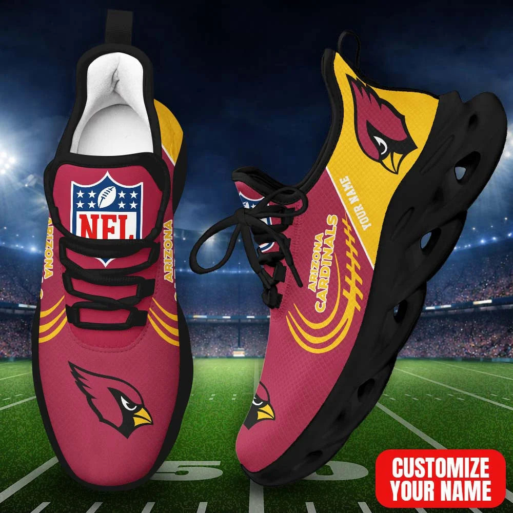 LIMITED EDITION - NEW CUSTOMIZED NFL20 ARC AR CARDINALS PREMIUM CLUNKY SNEAKERS