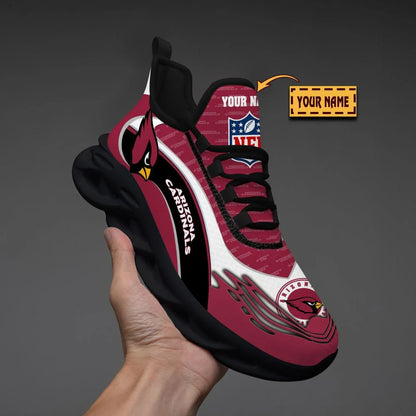 LIMITED EDITION - NEW CUSTOMIZED NFL20 ARC ARIZONA CARDINALS UNISEX MAX SOUL SHOES