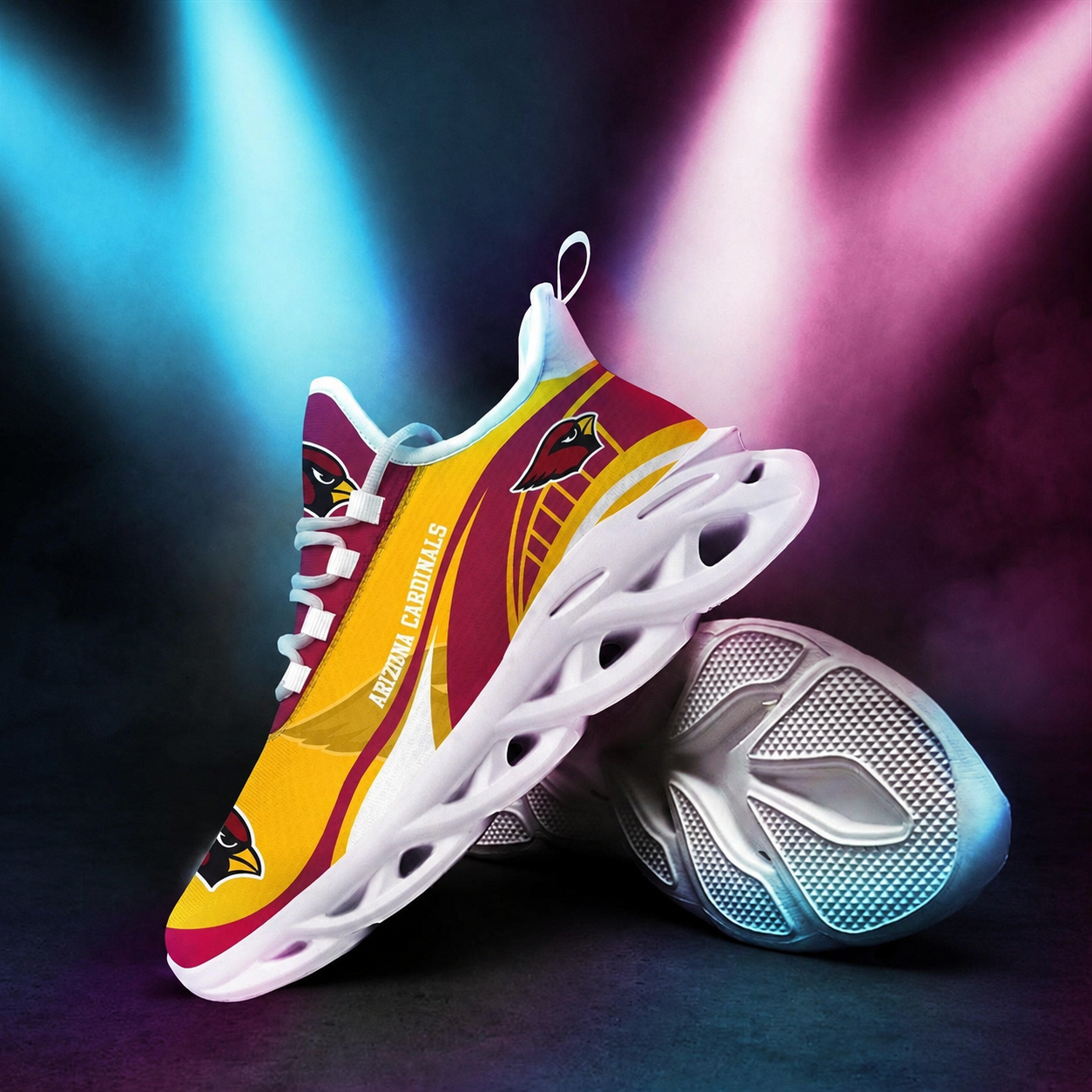 LIMITED EDITION - NEW CUSTOMIZED NFL20 ARC ARIZONA CARDINALS UNISEX MAX SOUL SHOES