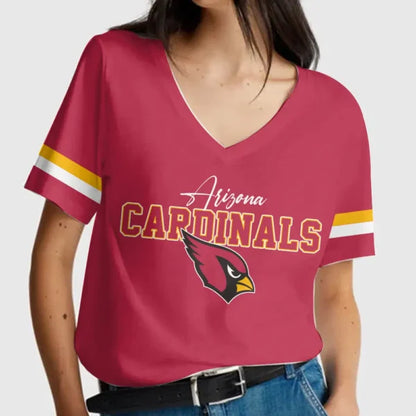 LIMITED EDITION - NEW CUSTOMIZED NFL20 ARC ARIZONA CARDINALS V-NECK FEMALE SHIRT