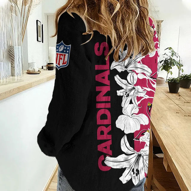 [SPECIAL OFFER] NEW CUSTOMIZED NFL20 ARC ARIZONA CARDINALS WOMEN CASUAL SHIRT FOR FAN