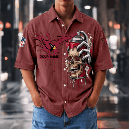 [SPECIAL OFFER] NEW CUSTOMIZED NFL20 ARC ARIZONA CARDINALS SEERSUCKER BUTTON SHIRT