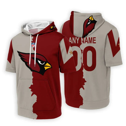 LIMITED EDITION - NEW CUSTOMIZED NFL20 ARC ARIZONA CARDINALS SHORT SLEEVE HOODIE T-SHIRT
