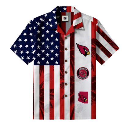 LIMITED EDITION - NEW CUSTOMIZED NFL20 ARC ARIZONA CARDINALS PATRIOTIC 250 USA HAWAIIAN SHIRT