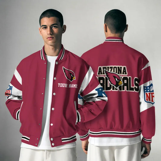[HOT DEAL] NEW CUSTOMIZED NFL20 ARC ARIZONA CARDINALS SATIN VARSITY & BASEBALL JACKET