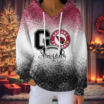 LIMITED EDITION - NEW CUSTOMIZED NFL20 ARC ARIZONA CARDINALS RIBBED HOODIE & SWEATSHIRT