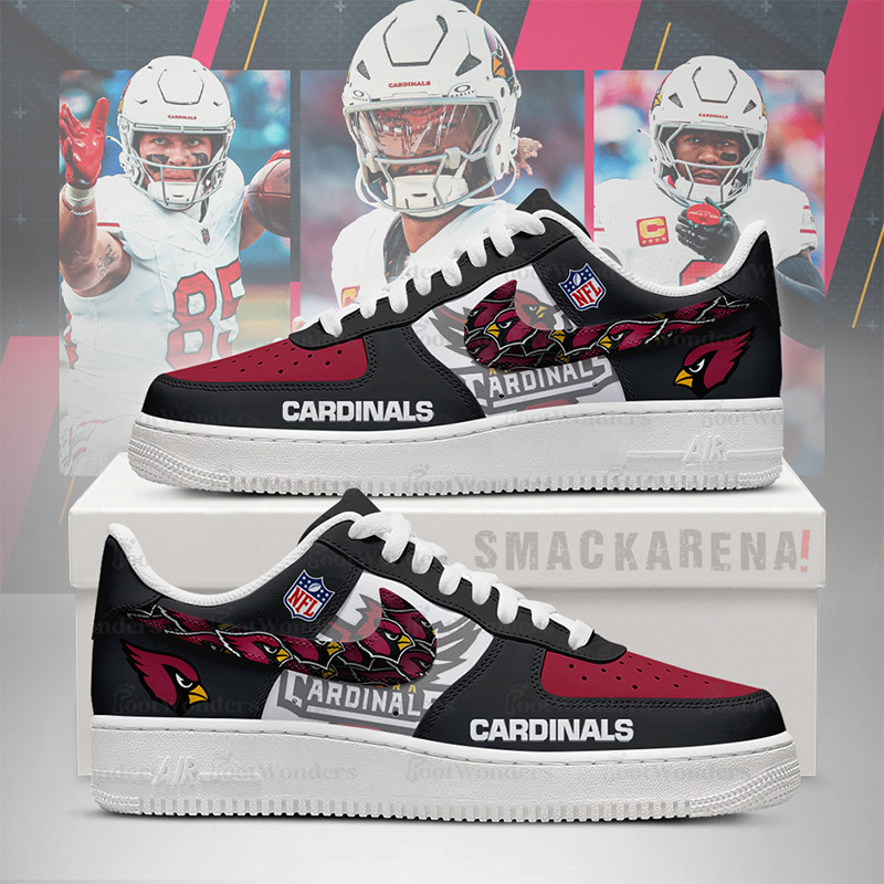 LIMITED EDITION - NEW CUSTOMIZED NFL20 ARC AR CARDINALS AF1 SNEAKERS