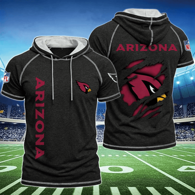 [SPECIAL OFFER] NEW CUSTOMIZED NFL20 ARC ARIZONA CARDINALS SHORT SLEEVE HOODIE