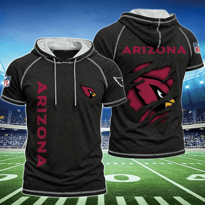 [SPECIAL OFFER] NEW CUSTOMIZED NFL20 ARC ARIZONA CARDINALS SHORT SLEEVE HOODIE