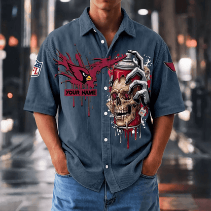 [SPECIAL OFFER] NEW CUSTOMIZED NFL20 ARC ARIZONA CARDINALS SEERSUCKER BUTTON SHIRT