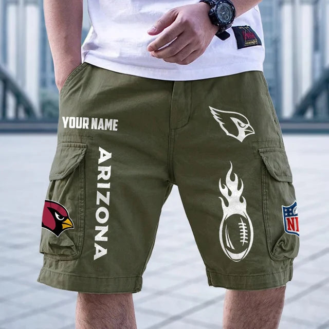 [SPECIAL OFFER] NEW CUSTOMIZED NFL20 ARC ARIZONA CARDINALS CARGO SHORTS