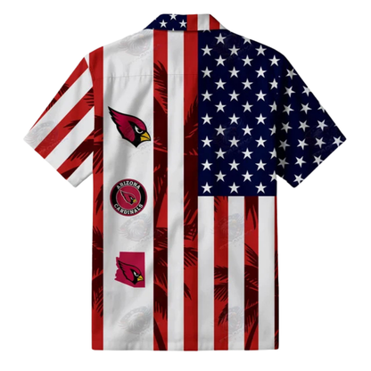 LIMITED EDITION - NEW CUSTOMIZED NFL20 ARC ARIZONA CARDINALS PATRIOTIC 250 USA HAWAIIAN SHIRT