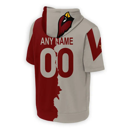 LIMITED EDITION - NEW CUSTOMIZED NFL20 ARC ARIZONA CARDINALS SHORT SLEEVE HOODIE T-SHIRT