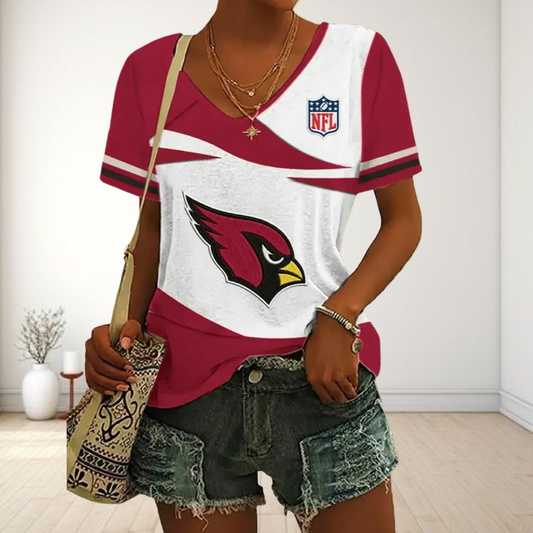 LIMITED EDITION - NEW CUSTOMIZED NFL20 ARC ARIZONA CARDINALS V-NECK FEMALE SHIRT