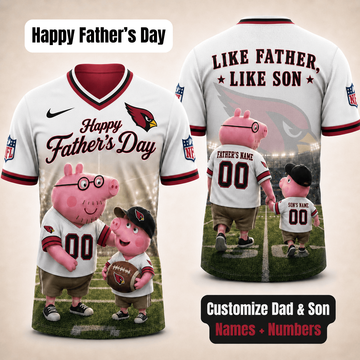 [FATHER'S DAY] NEW CUSTOMIZED NFL20 ARC ARIZONA CARDINALS FOOTBALL JERSEY
