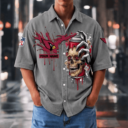 [SPECIAL OFFER] NEW CUSTOMIZED NFL20 ARC ARIZONA CARDINALS SEERSUCKER BUTTON SHIRT