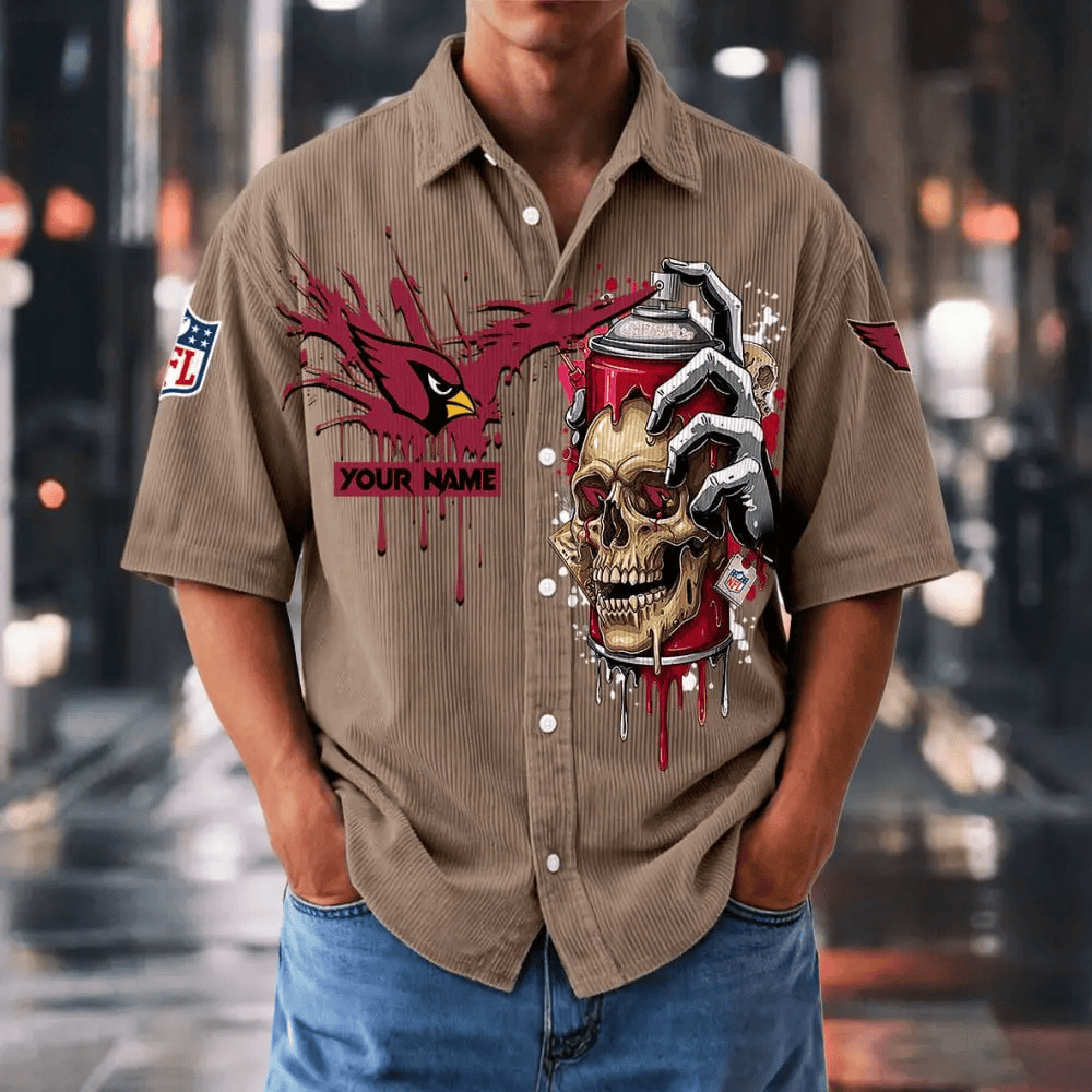 [SPECIAL OFFER] NEW CUSTOMIZED NFL20 ARC ARIZONA CARDINALS SEERSUCKER BUTTON SHIRT