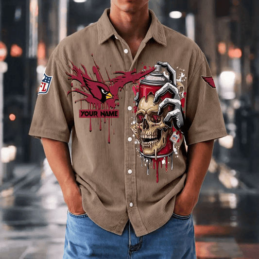 [SPECIAL OFFER] NEW CUSTOMIZED NFL20 ARC ARIZONA CARDINALS SEERSUCKER BUTTON SHIRT