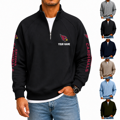 [SPECIAL OFFER] NEW CUSTOMIZED NFL20 ARC ARIZONA CARDINALS MEN'S QUARTER ZIP PULLOVER
