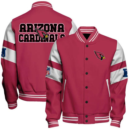 LIMITED EDITION - NEW CUSTOMIZED NFL20 ARC ARIZONA CARDINALS SATIN VARSITY & BASEBALL JACKET