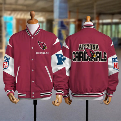 [HOT DEAL] NEW CUSTOMIZED NFL20 ARC ARIZONA CARDINALS SATIN VARSITY & BASEBALL JACKET