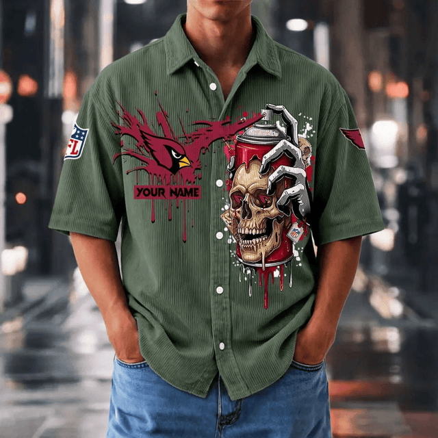 [SPECIAL OFFER] NEW CUSTOMIZED NFL20 ARC ARIZONA CARDINALS SEERSUCKER BUTTON SHIRT