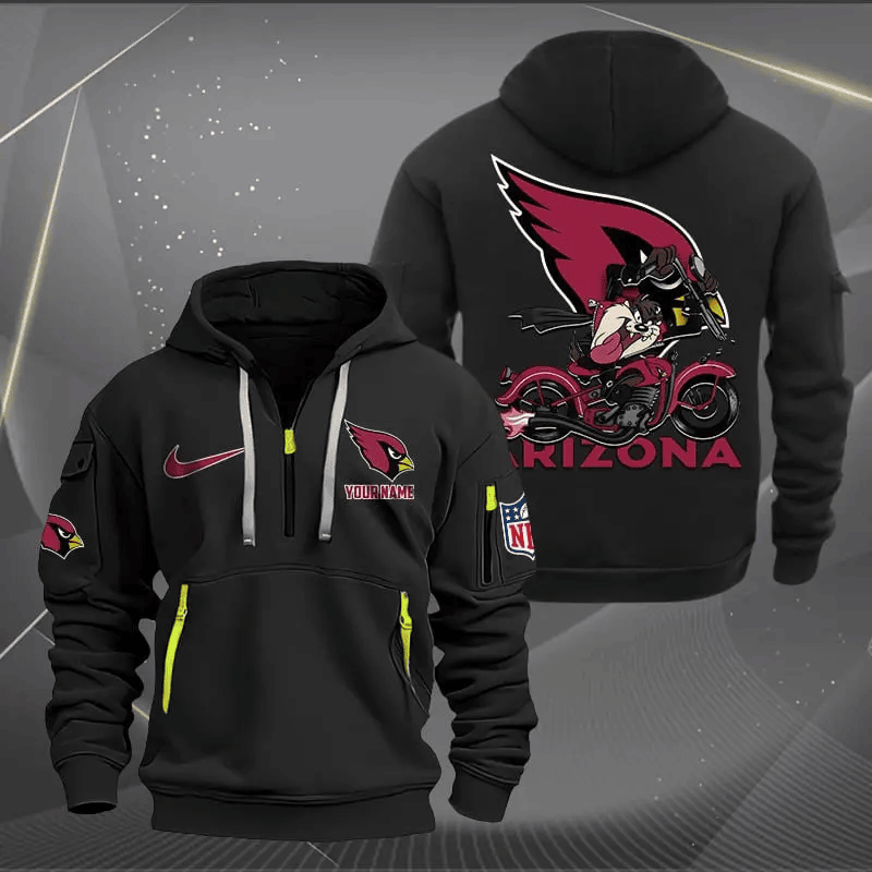 [SPECIAL OFFER] NEW CUSTOMIZED NFL20 ARC ARIZONA CARDINALS MUTICOLOR QUARTER ZIP HOODIE
