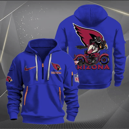 [SPECIAL OFFER] NEW CUSTOMIZED NFL20 ARC ARIZONA CARDINALS MUTICOLOR QUARTER ZIP HOODIE