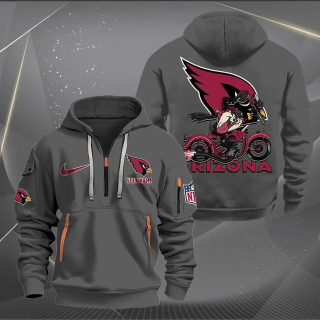 [SPECIAL OFFER] NEW CUSTOMIZED NFL20 ARC ARIZONA CARDINALS MUTICOLOR QUARTER ZIP HOODIE