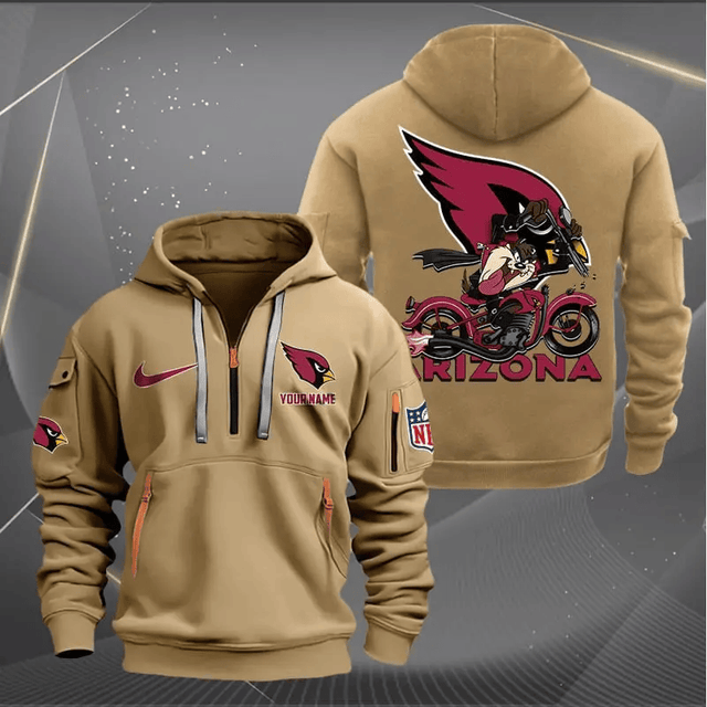 [SPECIAL OFFER] NEW CUSTOMIZED NFL20 ARC ARIZONA CARDINALS MUTICOLOR QUARTER ZIP HOODIE