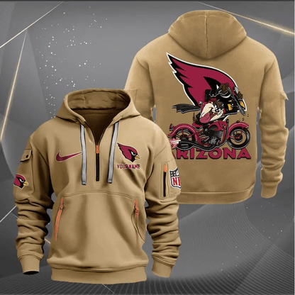 [SPECIAL OFFER] NEW CUSTOMIZED NFL20 ARC ARIZONA CARDINALS MUTICOLOR QUARTER ZIP HOODIE