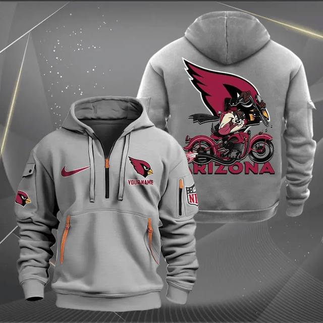 [SPECIAL OFFER] NEW CUSTOMIZED NFL20 ARC ARIZONA CARDINALS MUTICOLOR QUARTER ZIP HOODIE
