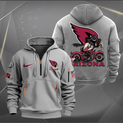 [SPECIAL OFFER] NEW CUSTOMIZED NFL20 ARC ARIZONA CARDINALS MUTICOLOR QUARTER ZIP HOODIE