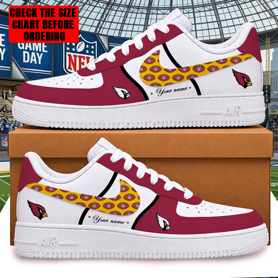 LIMITED EDITION - NEW CUSTOMIZED NFL20 ARC ARIZONA CARDINALS AF1 SHOES