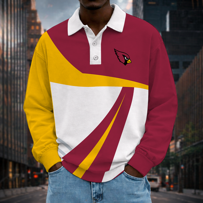 [SPECIAL OFFER] NEW CUSTOMIZED NFL20 ARC ARIZONA CARDINALS LONG SLEEVE POLO SHIRT