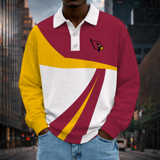 [SPECIAL OFFER] NEW CUSTOMIZED NFL20 ARC ARIZONA CARDINALS LONG SLEEVE POLO SHIRT