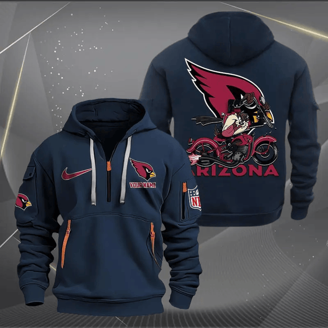 [SPECIAL OFFER] NEW CUSTOMIZED NFL20 ARC ARIZONA CARDINALS MUTICOLOR QUARTER ZIP HOODIE