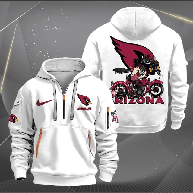 [SPECIAL OFFER] NEW CUSTOMIZED NFL20 ARC ARIZONA CARDINALS MUTICOLOR QUARTER ZIP HOODIE
