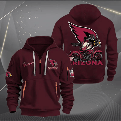 [SPECIAL OFFER] NEW CUSTOMIZED NFL20 ARC ARIZONA CARDINALS MUTICOLOR QUARTER ZIP HOODIE