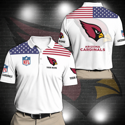 LIMITED EDITION - NEW CUSTOMIZED NFL20 ARC ARIZONA CARDINALS POLO SHIRT