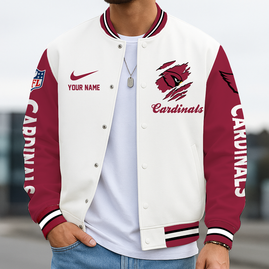 LIMITED EDITION - NEW CUSTOMIZED NFL20 ARC ARIZONA CARDINALS BASEBALL JACKET