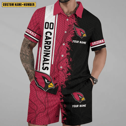 LIMITED RUN - NEW CUSTOMIZED NFL20 ARC ARIZONA CARDINALS UNISEX HAWAIIAN SHIRT & SHORTS SET