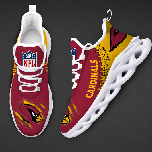 LIMITED EDITION - NEW CUSTOMIZED NFL20 ARC ARIZONA CARDINALS UNISEX MAX SOUL SHOES
