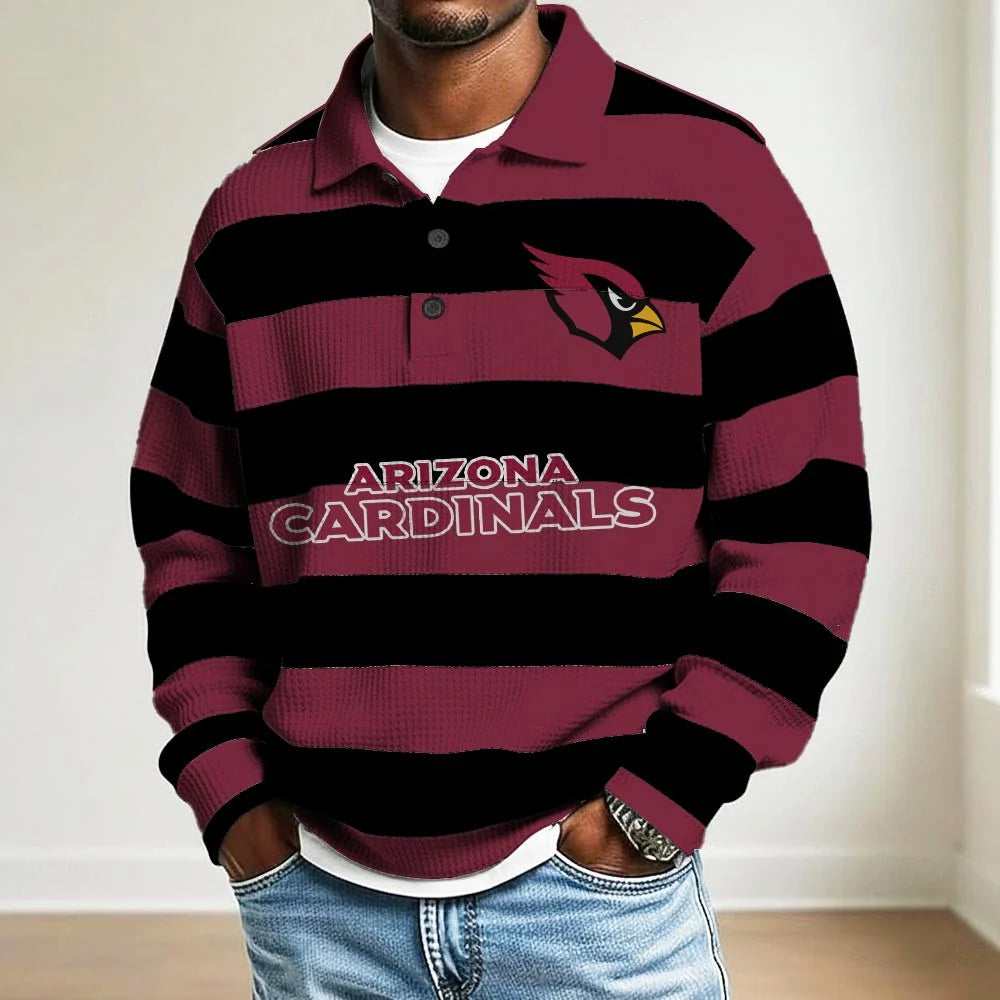 LIMITED EDITION - NEW CUSTOMIZED NFL20 AR CARDINALS MEN LONG SLEEVE POLO SHIRT