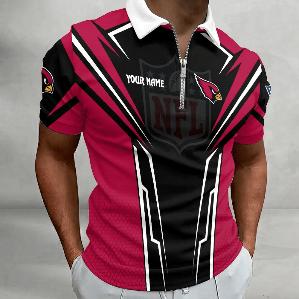 [SPECIAL OFFER] NEW CUSTOMIZED NFL20 ARC ARIZONA CARDINALS ZIP POLO SHIRT