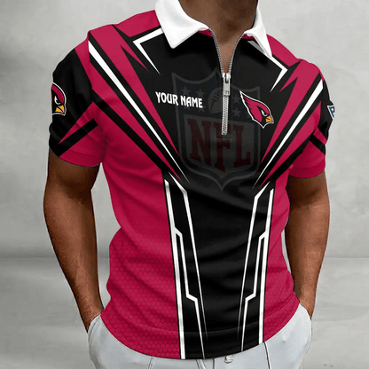 [SPECIAL OFFER] NEW CUSTOMIZED NFL20 ARC ARIZONA CARDINALS ZIP POLO SHIRT